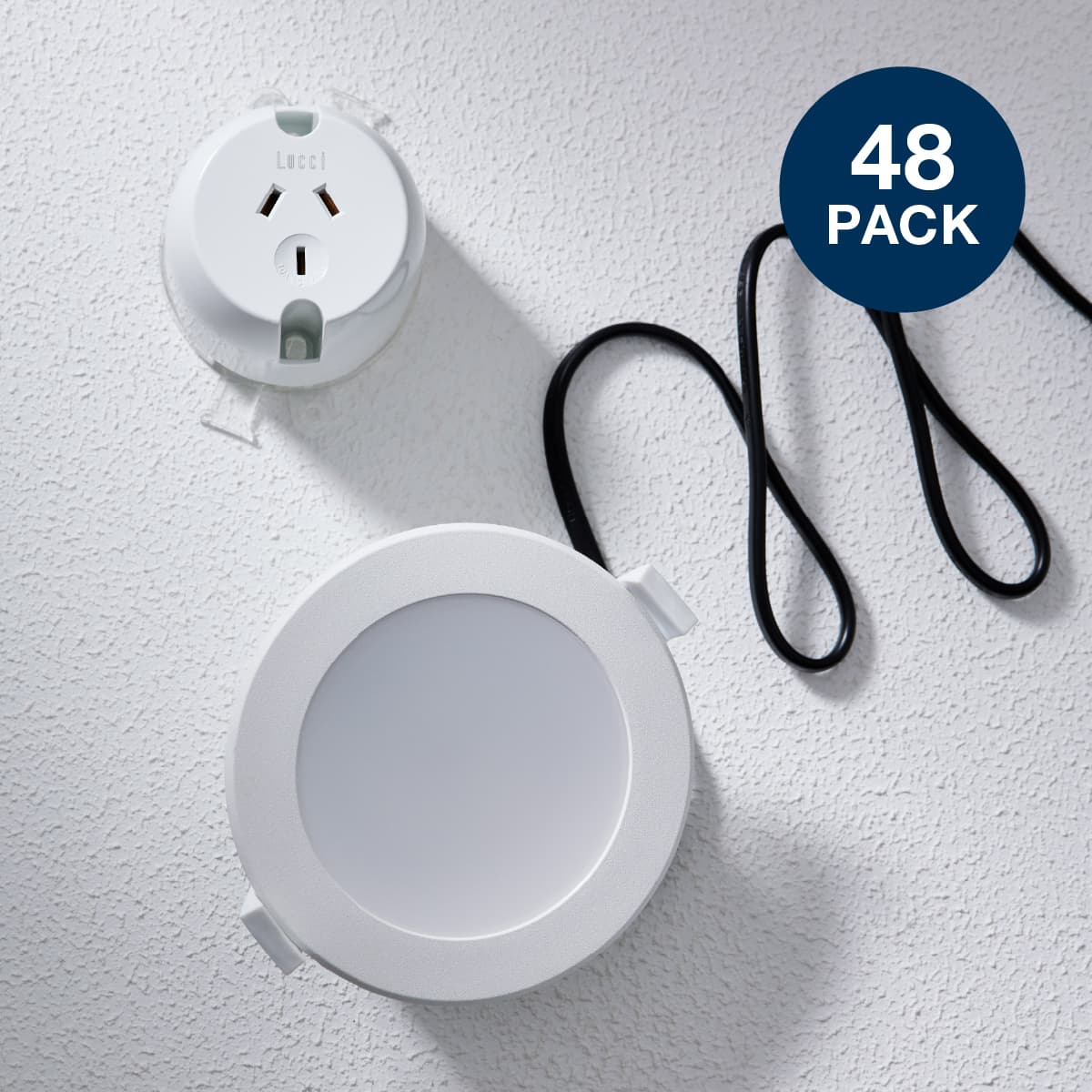 Eclipse Maxi Downlight 48 Pack in White + Surface Socket-img-1