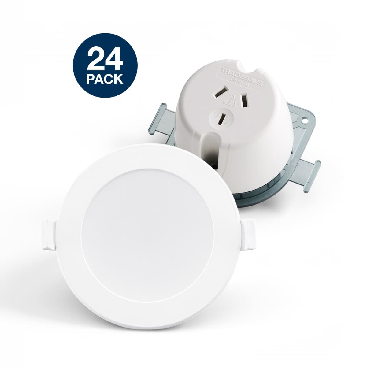 Eclipse Maxi Super Slim LED Downlight  24 Pack in White + Surface Socket-img-1