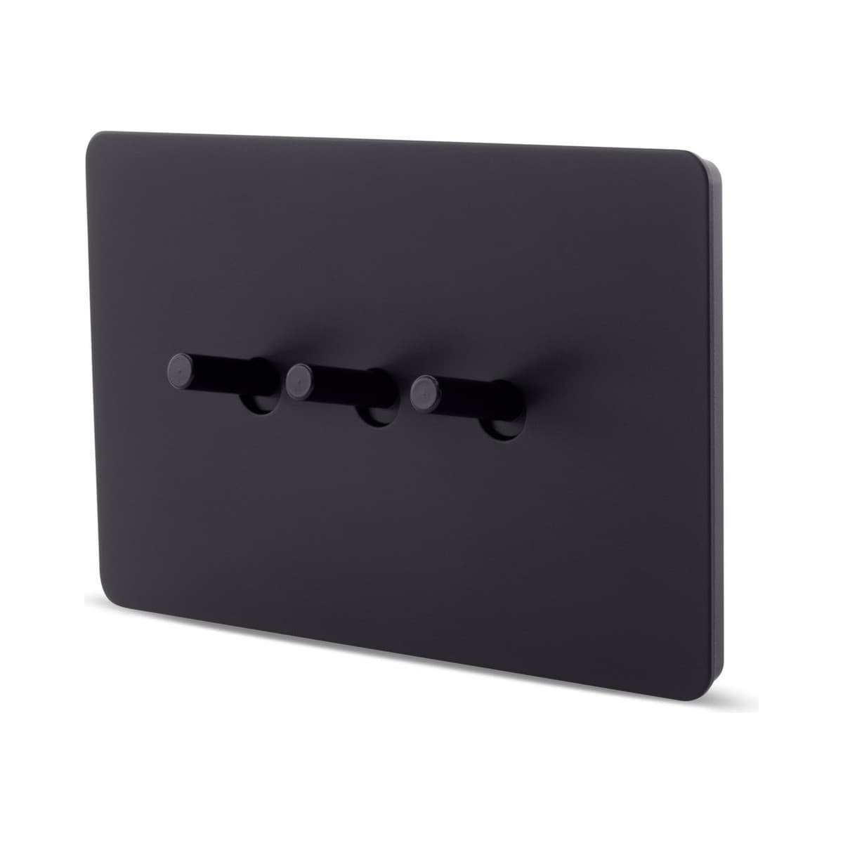 MFL Forge Modern 3 Gang Complete Switch in Black-img-2