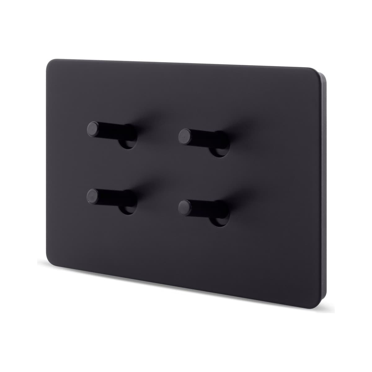 MFL Forge Modern 4 Gang Complete Switch in Black-img-2