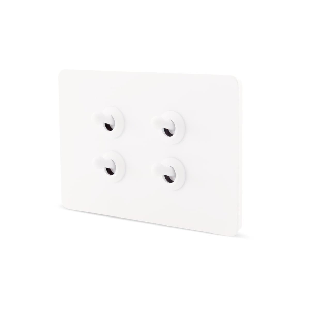 MFL Forge Heritage 4 Gang Complete Switch in White-img-2