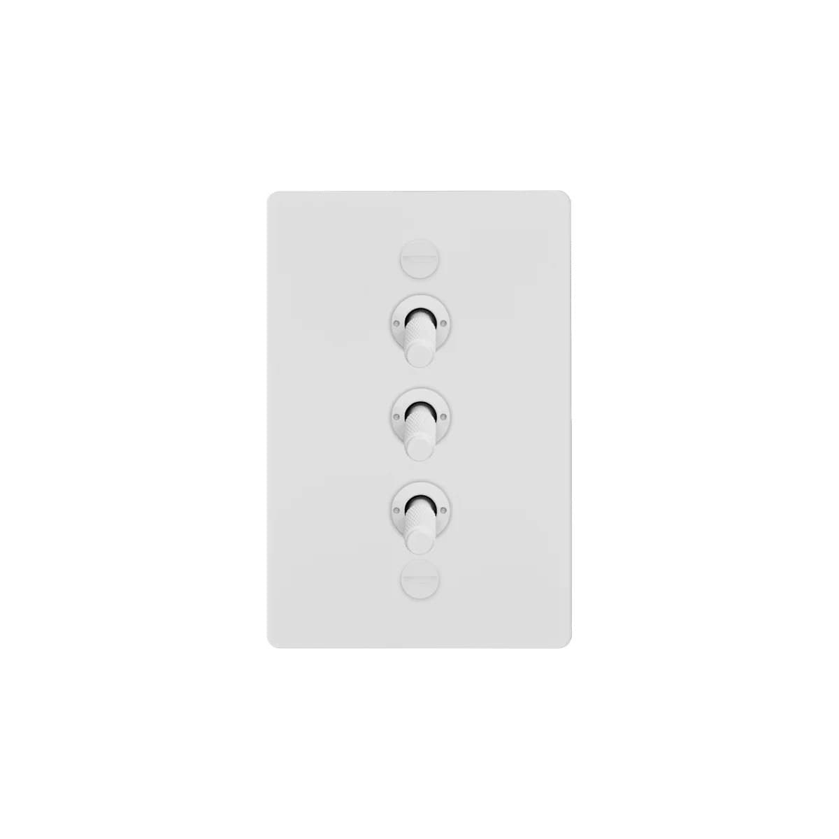 Buster + Punch 3 Gang Complete Metal Switch in White-img-1