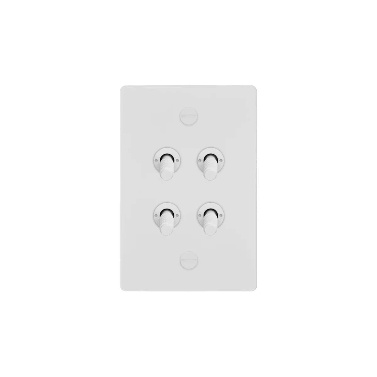 Buster + Punch 4 Gang Complete Metal Switch in White-img-1