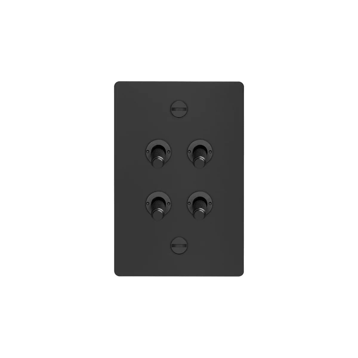Buster + Punch 4 Gang Complete Metal Switch in Black-img-1