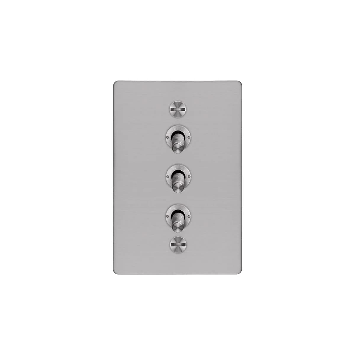 Buster + Punch 3 Gang Complete Metal Switch in Steel-img-1