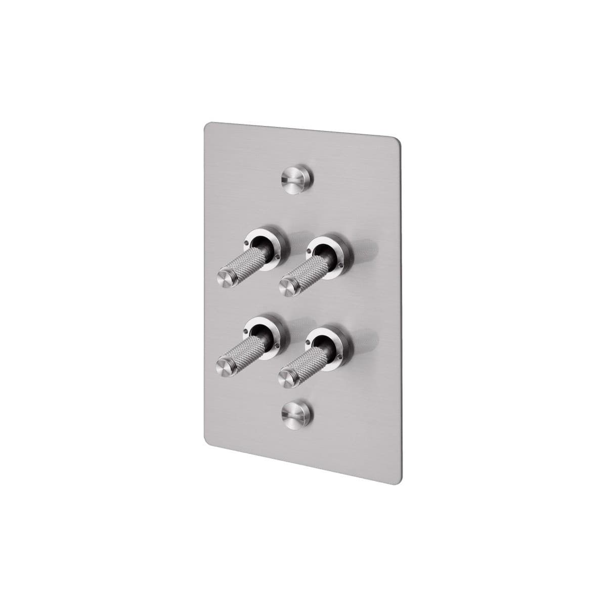 Buster + Punch 4 Gang Complete Metal Switch in Steel-img-1