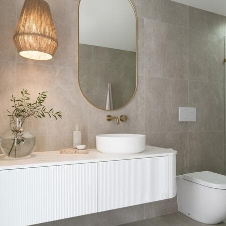 image by haausdesign containing bathroom, toilet bowl, mirror, white, sink