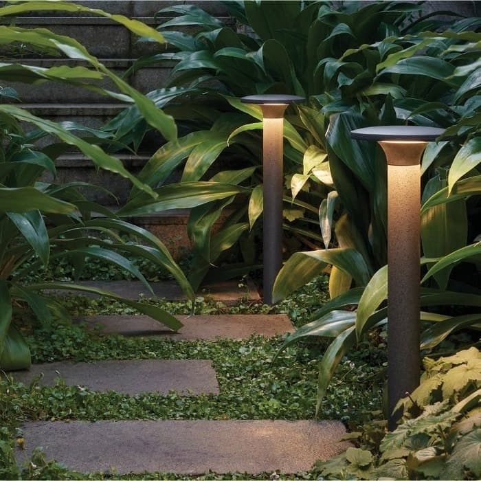 Tanimi Bollard in Speckled Black | Beacon Lighting