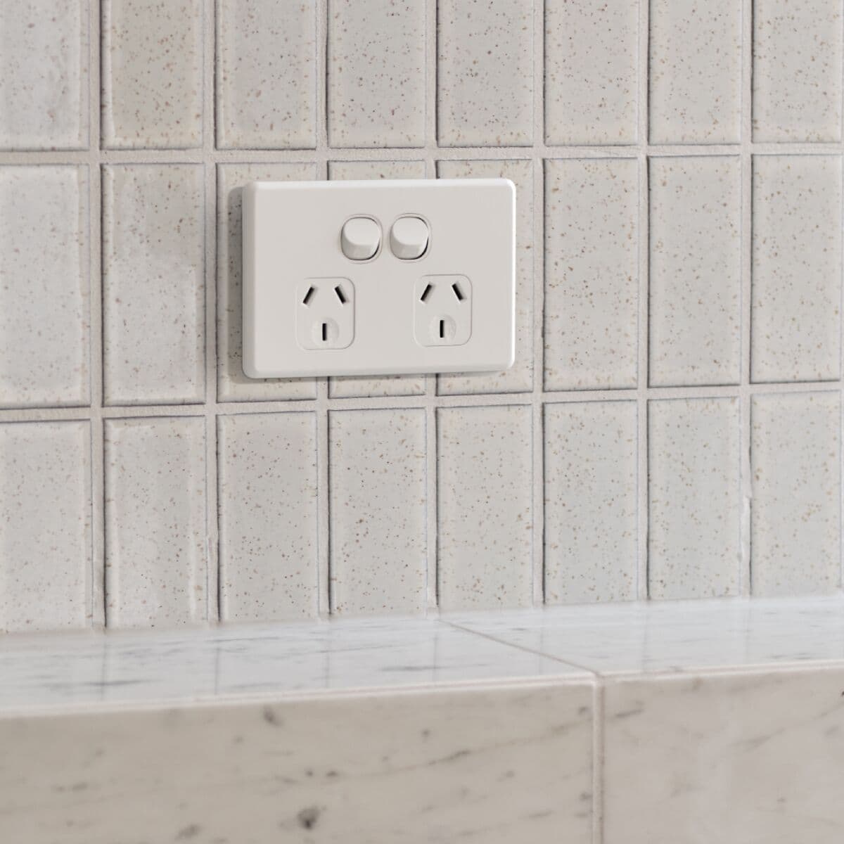 Lucci Power Ion Twin GPO in White | Beacon Lighting
