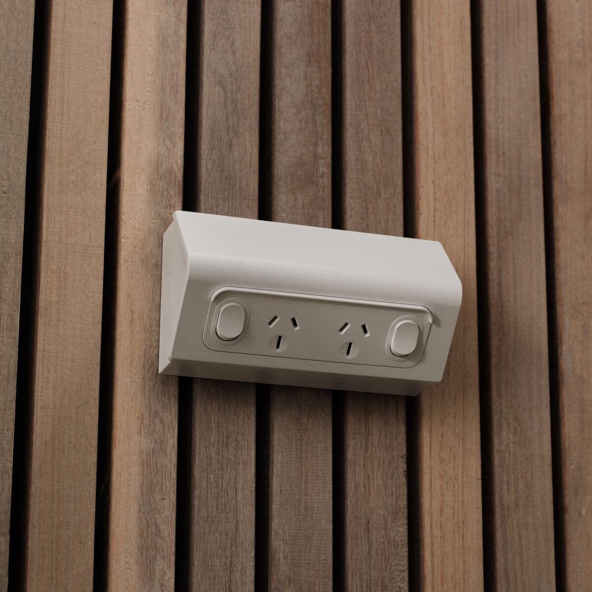 Vynco Metro X Outdoor IP53 15A Double GPO in White | Beacon Lighting