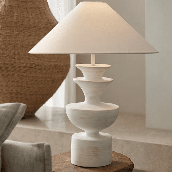 Catalina 1 Light Table Lamp in White | Beacon Lighting