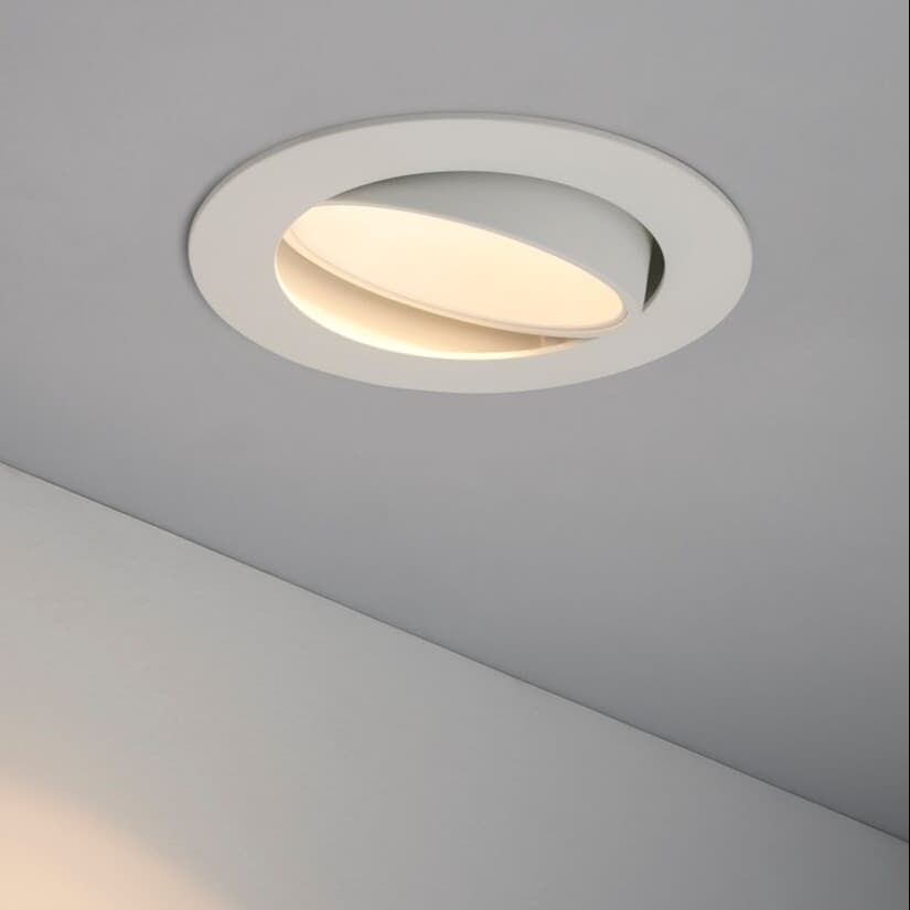 Flare LED Recessed Gimble Tri Colour Cut Out 90mm Downlight in White | Beacon Lighting