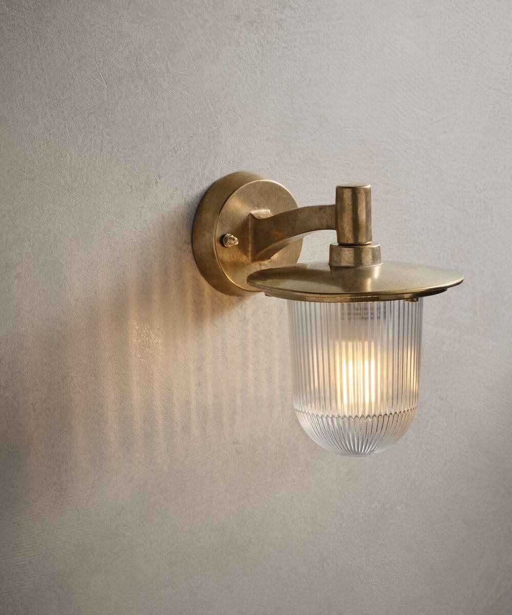 Santorini Palos 1 Light Wall Bracket in Solid Brass | Beacon Lighting