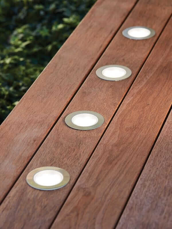 LEDlux Eos II 70mm 4 Light Warm White Decklight Kit in Stainless Steel | Beacon Lighting