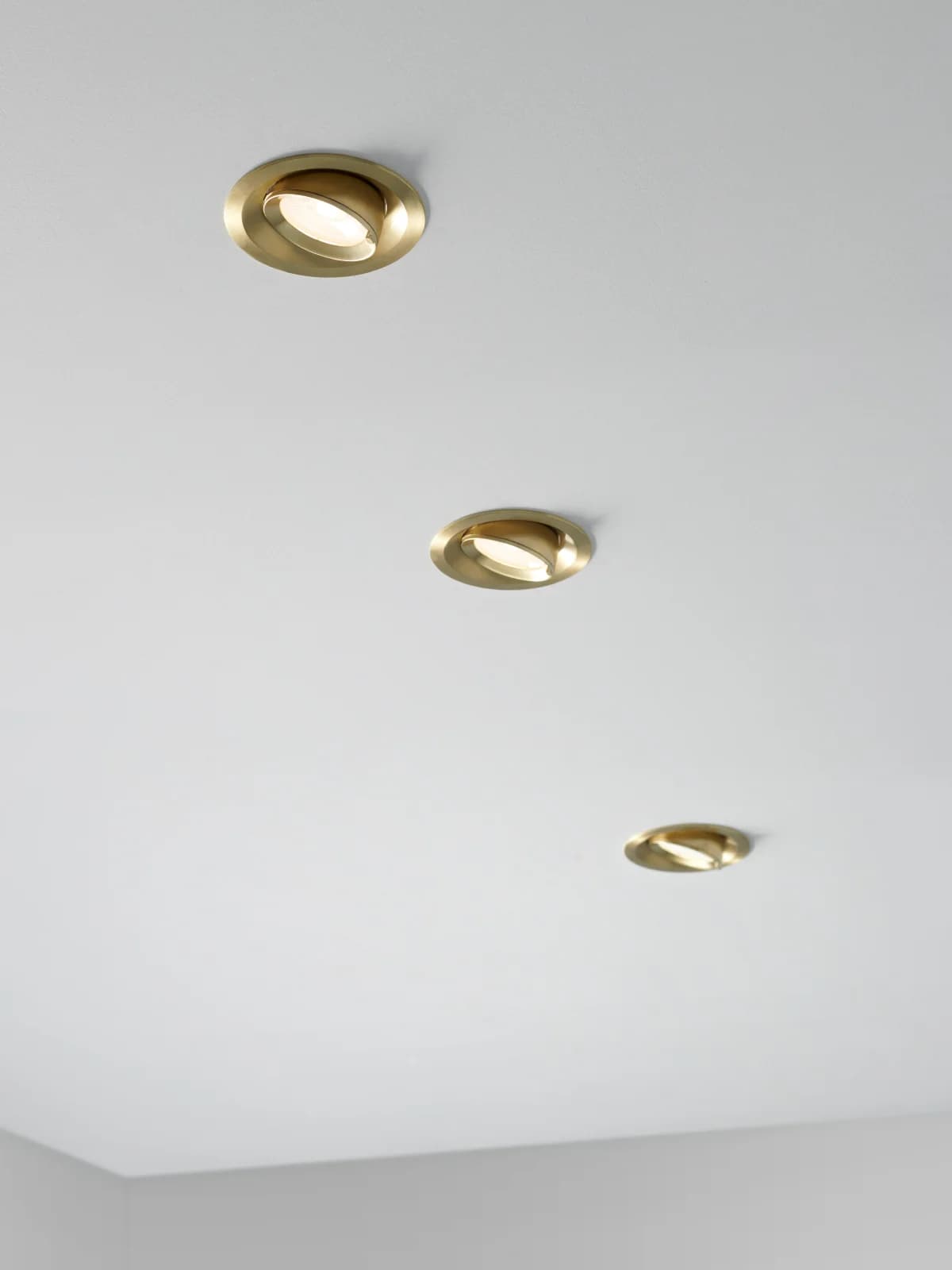 City III LED Recessed Gimble CCT 92mm Cut Out Downlight in Brass | Beacon Lighting